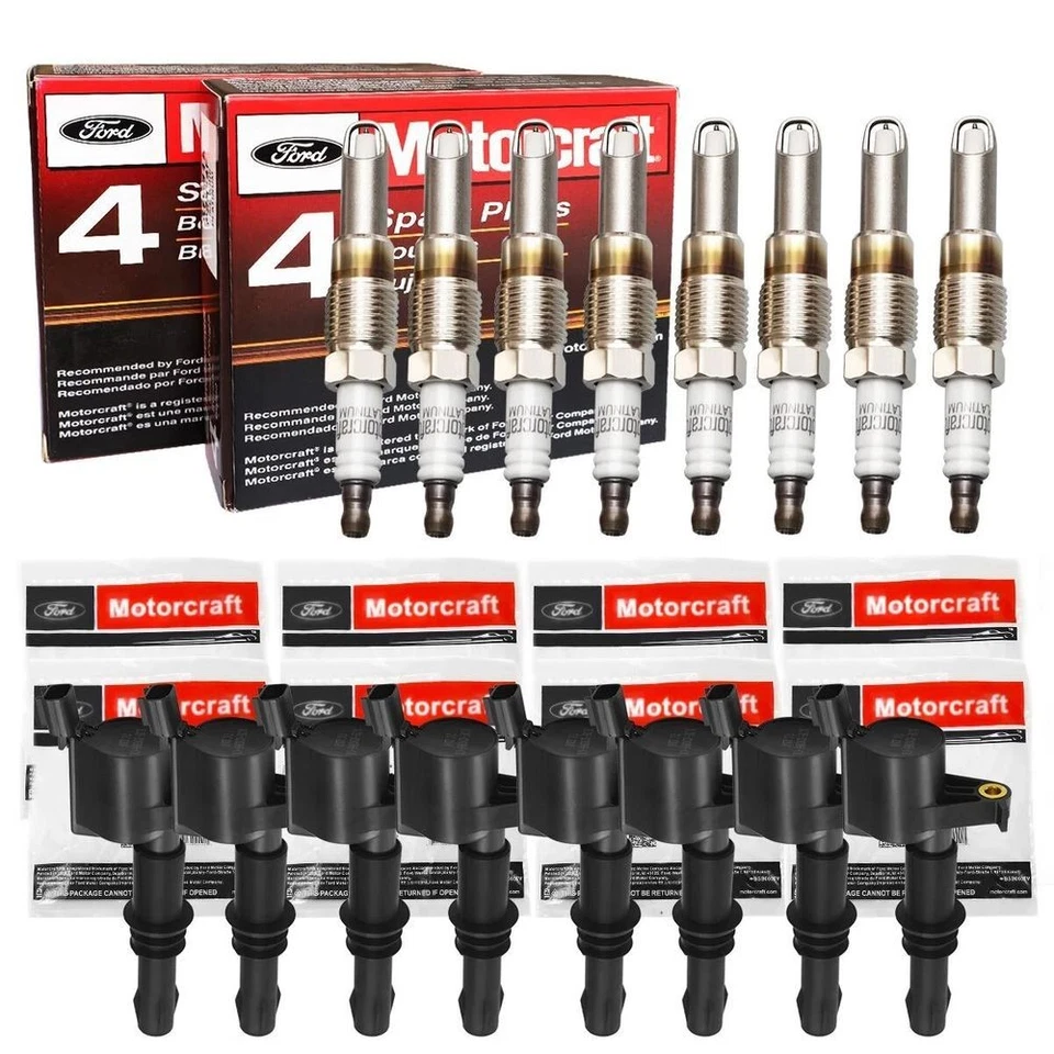 8 packs NEW Genuine DG511 Ignition Coil & Spark Plug SP546 For F150 Ford Lincoln Foto 1 de 4