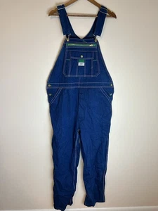 Liberty Overalls Mens 38X30 Blue Denim Utility Hamer Loop Carpenter Workwear - Picture 1 of 4
