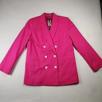 Blazer Tommy Hilfiger Adaptable Mujer Cierre Magnético Doble Pecho Talla 4 Nuevo con Etiquetas Foto 1 de 4