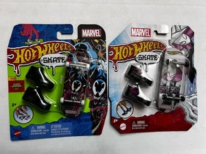 Marvel Hot Wheels Skate Venom And Ghost Spider Finger Skateboards - Picture 1 of 5