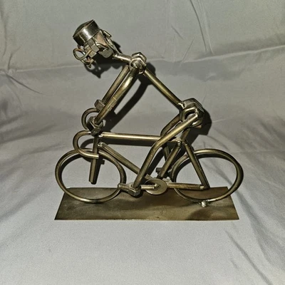 Hinz & Kunst Estilo Tuercas Pernos Bicicleta Ciclista Arte Escultura París Torre Eiffel Foto 1 de 4