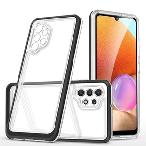 Clear 3in1 etui do Samsung Galaxy A72 4G żelowy pokrowiec z ramką czarny - Zdjęcie 1 z 7