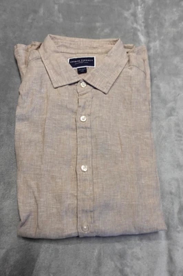 Camisa CHARLES TYRWHITT Para Hombres Grande Avena Lino Puro Calce Extra Ajustado Botón Nueva con Etiquetas Foto 1 de 4