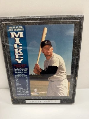 Индукционная дневная фотопластинка на дереве Mickey Mantle Hall Of Fame 1 из 10000 - Изображение 1 из 4