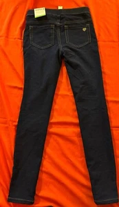 Justice Girls Size 10 Dark Solid Blue Denim Jeggings NWT Stretch - Picture 1 of 5
