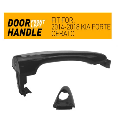 Fits Kia Forte Outside Outer Exterior Door Handle Black Rear Left Driver Side Foto 1 de 4