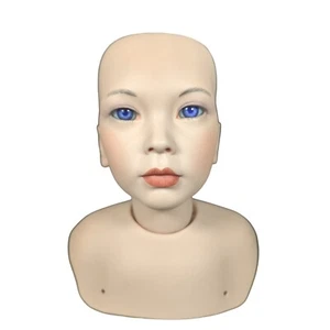 Gwen Ross Mystical Doll Co Yen Lun "Jade" Head Bust Chest Violet Blue Glass Eyes - Picture 1 of 11