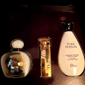 Dior PURE POISON Eau de Parfum Perfume Body Lotion 3.4oz 100ml ORIGINAL 3X SET - Picture 1 of 5