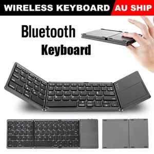 Mini Wireless Bluetooth Keyboard Touchpad For PC iPad Mac Samsung Tablet Laptop - Picture 1 of 12