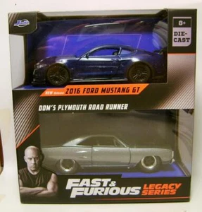 2016 '16 MUSTANG DOMS ROAD RUNNER 2 PACK FAST FURIOUS 1:32 METALS JADA 2023 - Picture 1 of 2