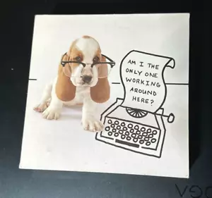Hallmark Wall Hanging Decor Basset Hound Dog Shadow Box Plaque /Office Home 6X6" - Picture 1 of 6