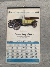 Vintage Automobile Calendar 1970 Car Calendar