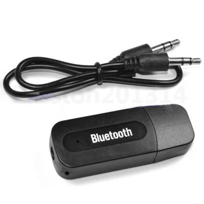 Portable Black USB Bluetooth Audio Music Receiver Wireless Adapter 3.5mm USB - Image 1 of 4
