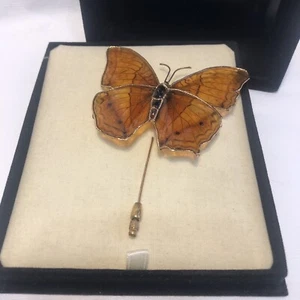 Beautiful Hat Pin Butterfly, Handmade From Thailand Butterfly Farm - Picture 1 of 6