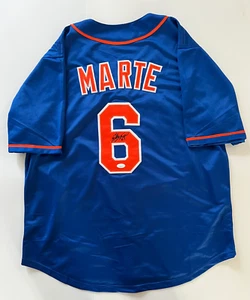Starling Marte Autographed CUSTOM NY Mets Blue Jersey (JSA) - Picture 1 of 2