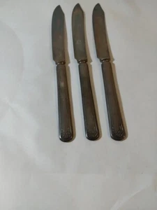 Oneida Community Par Plate Silverplate 1915 Cuchillos Frutales 6.5" Lote De 3 De Colección  - Imagen 1 de 12