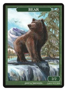 Bear 2/2 Token by Magic Artist Jeff A. Menges MTG Magic Givememana - Picture 1 of 2