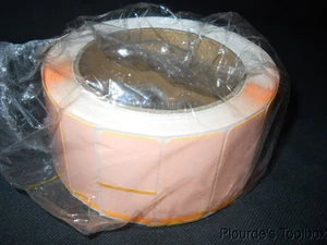 Rollo de (250) etiquetas adhesivas autolaminables naranjas de 2"" x 1"" sin marca - Imagen 1 de 2