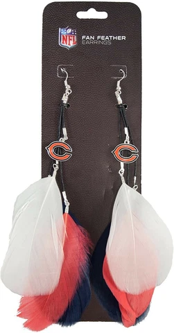 Los Angeles Chargers San Diego Retro NFL Fan Feather Earrings Cover