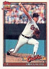 1991 O-Pee-Chee Baltimore Orioles Baseball Card #10 Gregg Olson