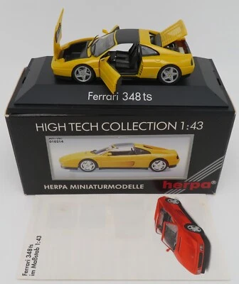 HIGH TECH COLLECTION HERPA 1/43 FERRARI 348 TS jaune avec ouvrants IN BOX #10214 - Photo 1/4