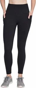 NWoT Skechers GoWalk Women Hi Waist 4 Way Stretch Legging Black Sz S $60 1A068 - Picture 1 of 4