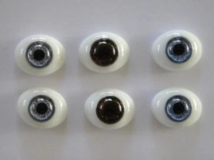 Oval Glass Paperweight Doll Eyes 20 mm for Antique,repro, Modern or Reborn dolls - Picture 1 of 1
