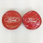KC Hilites Vintage FORD Light Covers Red Round 5'' NEW OLD STOCK Set of 2