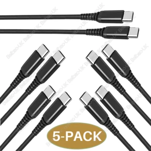 5 PACK 60W USB-C to USB-C Cable Fast Charger Cord 10Ft Lot For iPhone 15 Samsung - Picture 1 of 12