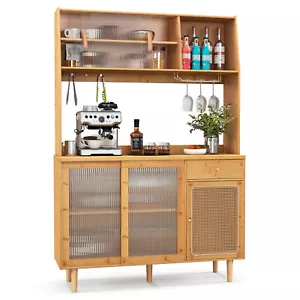 Buffet Sideboard Cupboard Cabinet w/ Hutch 175cm Wine Bar Kitchen Cabinet - Picture 1 of 8
