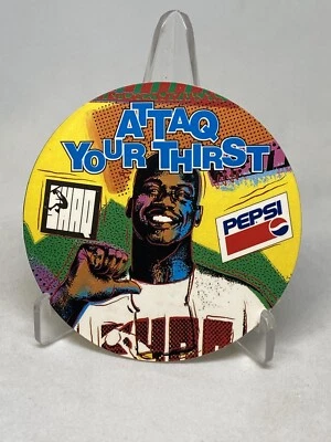 VINTAGE 90’s SHAQ PEPSI PIN Safety PIN  ATTAQ YOUR THIRST 3 Inch RARE - Image 1 of 4