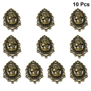10 piezas Colgantes Vintage Hágalo Usted Mismo Dijes Cuentas Pendiente Aleación Conector Fabricación de Joyas - Imagen 1 de 12