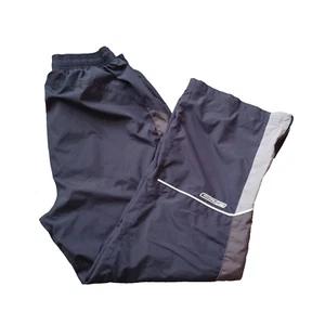 Vtg Reebok Track Pants Mens Large Navy Blue Baggy Wide Leg Hip Hop 00s Y2K - Picture 1 of 17