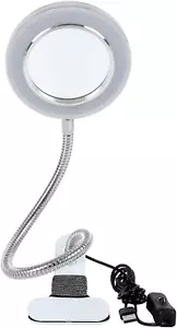 Lighting LED 8X Magnifying Lamp with Clamp 360° Flexible Gooseneck Magnifying Gl - Picture 1 of 12