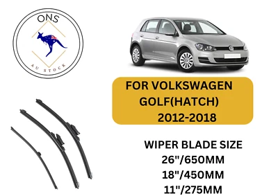 WIPER BLADES FOR VOLKSWAGEN GOLF (HATCH) 2012-2018 - image 1 of 4