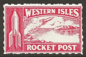 1934 GROSSBRITANNIEN Raketenpostmarke WESTERN ISLES, SCARP-HARRIS - EZ 3A2 - Bild 1 von 2