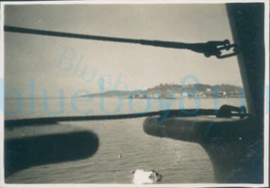 1947 Photo Southern France St Tropez from HMS Ocean Flight deck 3x2" - Picture 1 of 2