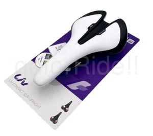 New Giantt Liv Contact SLR Women Upright Bicycle Saddle White w/ Carbon Rails - Picture 1 of 10