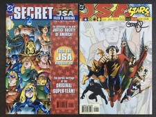 JSA Secret Files & Origins #1 1999 & JSA All Stars 1 Signed Geoff Johns Stargirl