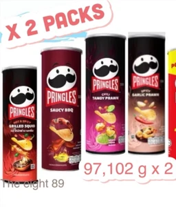 x 2 Packungen Pringles Kartoffelchips Knusperchips gesalzen 4 Geschmacksrichtungen verfügbar.97,102g - Bild 1 von 13
