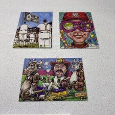 3x PROMO Sports CARDS: CARDTOONS (1995) MLB BASEBALL PARODY SET P1 P2 P3