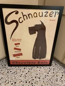 Poster vintage stampa arte pubblicitaria Schnauzer cane 24x30~Ken Bailey~Prof incorniciato - Foto 1 di 6