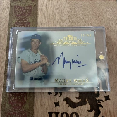 2013 Topps Tribute Auto /99 Maury Wills #TA-MW Auto - Image 1 of 2