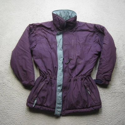 Jaqueta Patagonia Feminina Vintage Roxa Média F96 Isolada Inverno Exterior Anos 90 - Imagem 1 de 4
