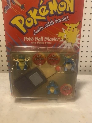 Hasbro 1999 Hasbro Pokémon TOMY Poke Ball Blaster Squirtle Wartortle Blastoise Foto 1 de 4