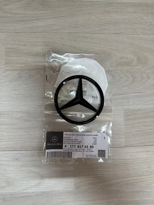 Gloss Black Rear Boot Star Badge For Mercedes NEW A Class W176 W177 A1778170000 - Immagine 1 di 4