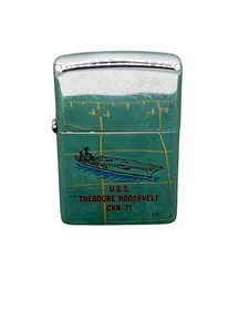 GENUINE U.S.S. THEODORE ROOSEVELT CVN-71 AIRCRAFT CARRIER ZIPPO LIGHTER - Picture 1 of 10