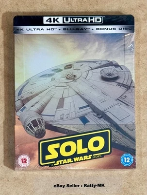 SOLO : A STAR WARS STORY - UK EXCLUSIVE 4K + BLU RAY STEELBOOK - NEW & SEALED - Image 1 of 4