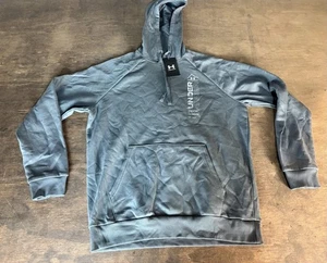 NEW UNDER ARMOUR RIVAL GRAY SWEATSHIRT HOODIE MENS SIZE MEDIUM - Picture 1 of 6