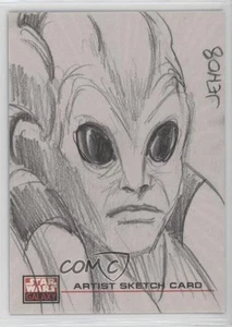 2009 Topps Star Wars Galaxy Series 4 1/1 Joanne Ellen Mutch Auto Sketch 02ws - Picture 1 of 3